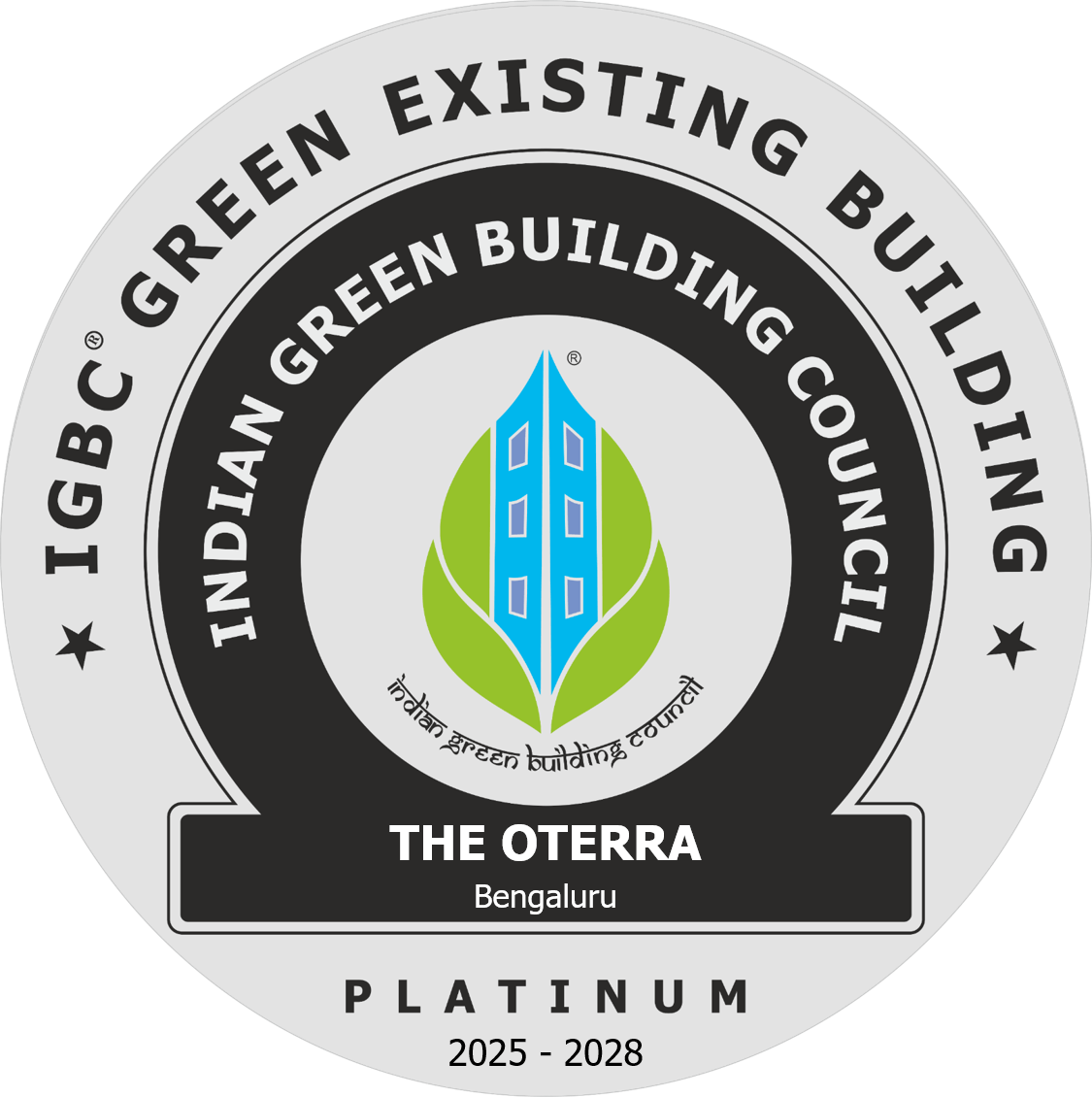 The Oterra Hotel Bengaluru Certificate