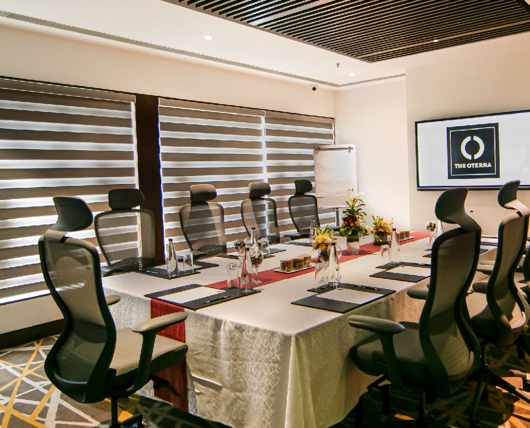 Meeting room setup at The Oterra