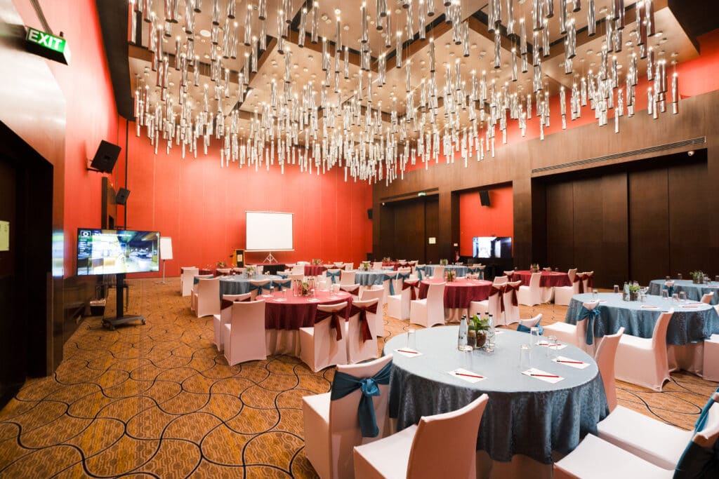 Ballroom banquet setup