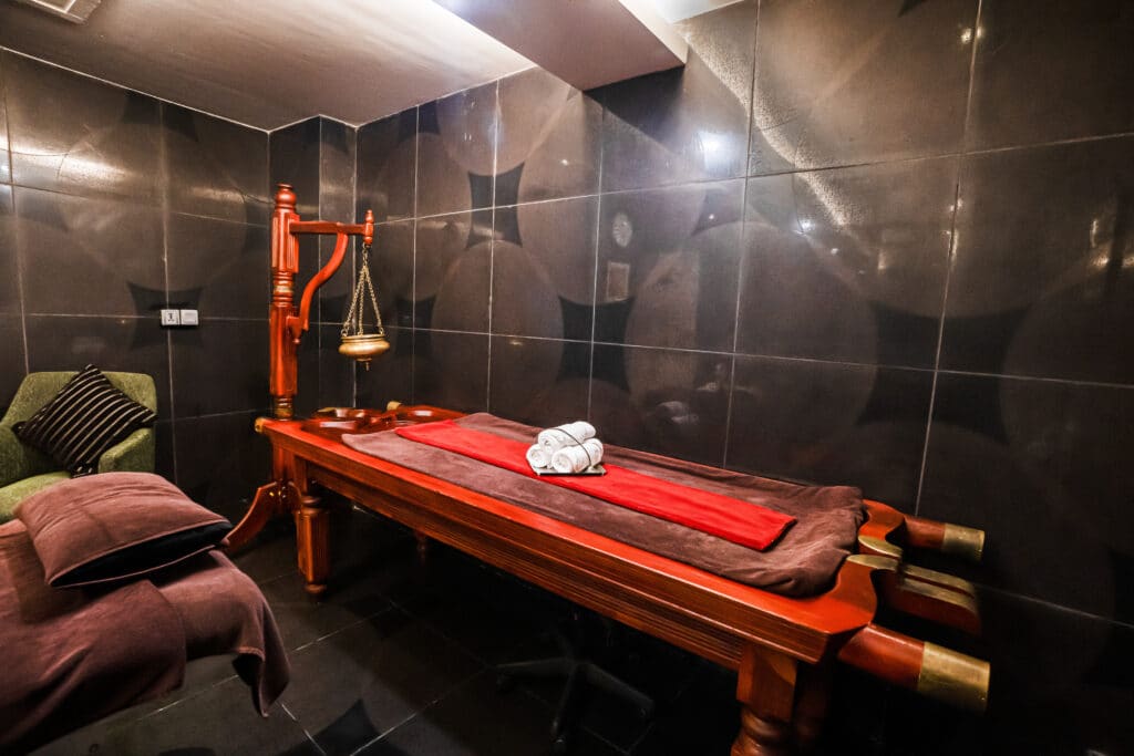 Aloka Spa Ayurvedic treatment room