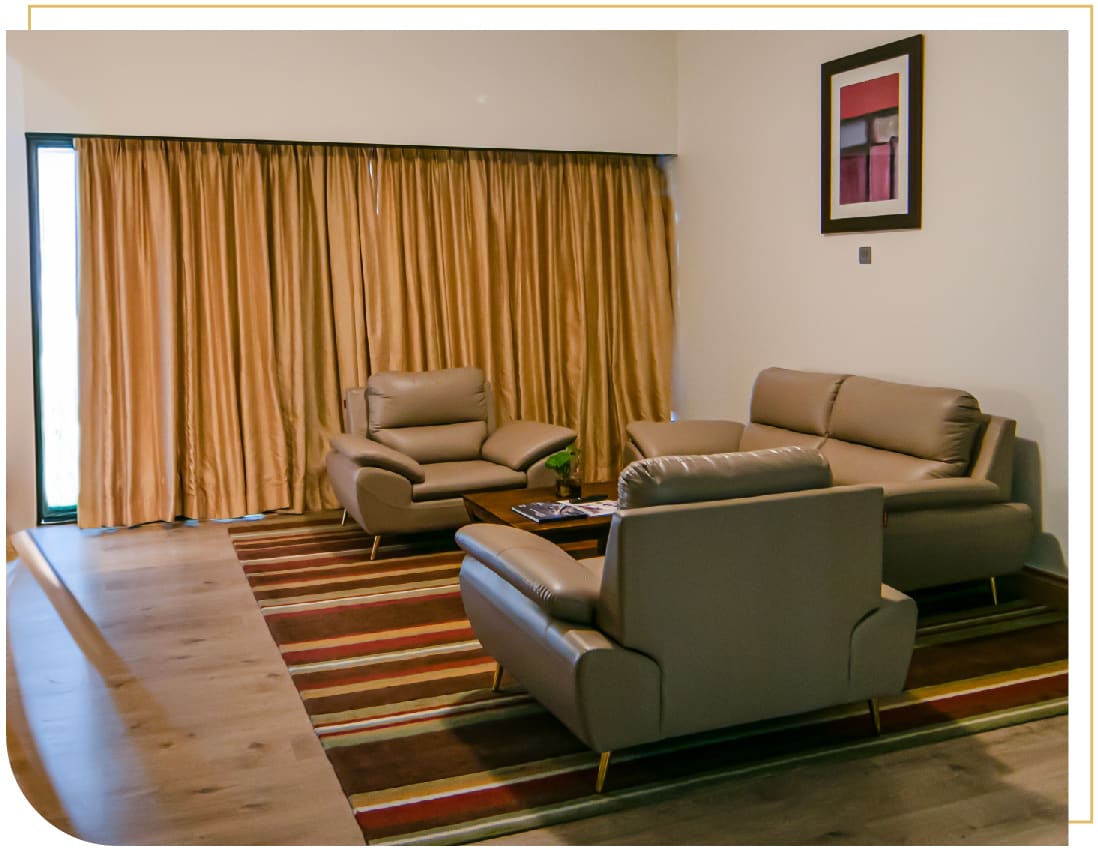 Suite Room with separate living room at The Oterra